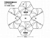 オリムパス　クリスタル　スパイラル模様ケープ　着分キット